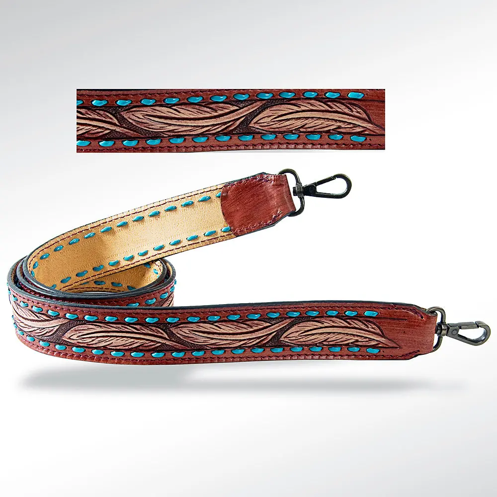 American Darling Hand Tooled Genuine Leather Crossbody Handle Strap For Bags Phone Keychain Wallet Purse Clutch Cellphone 1