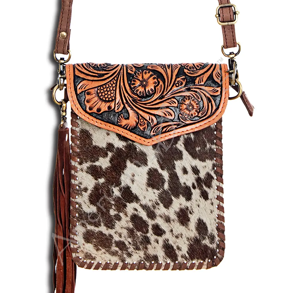American Darling Messenger Hair On-Genuine Leather Western Women Bag Handbag Purse | Crossbody For Cute 1
