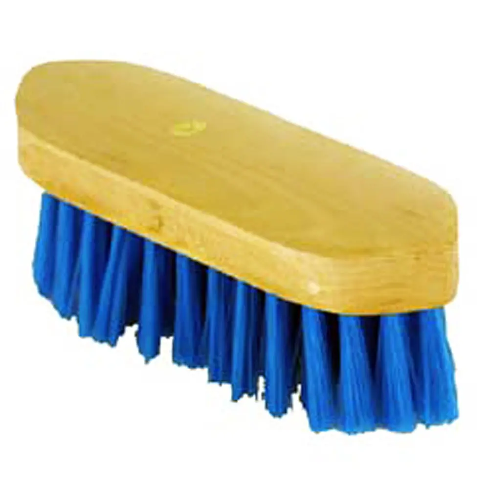 6 1/2 In Hilason Horse Soft Bristle Dandy Brush Blue 1