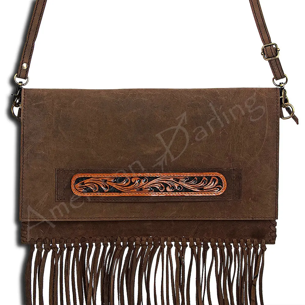 American Darling Envelope Hand Tooled Genuine Leather Women Bag Western Handbag Purse | For Cute 1