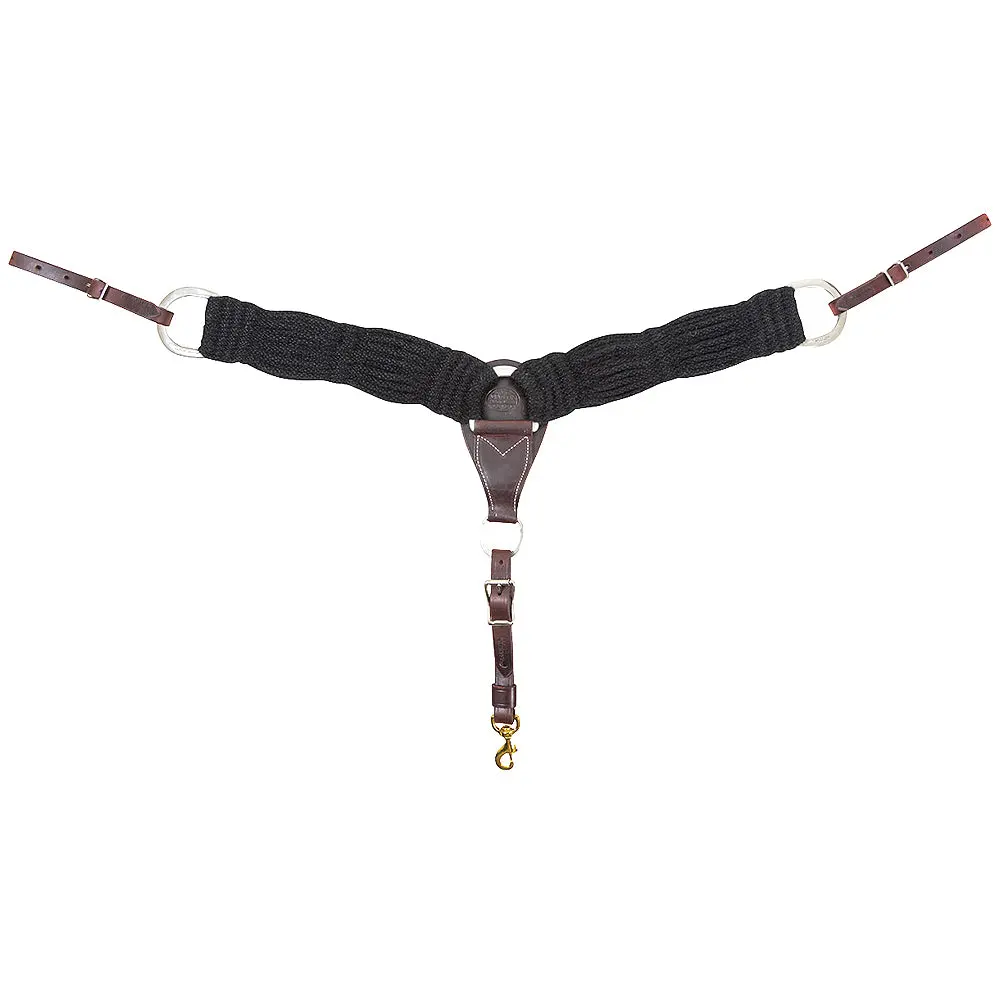 3 In Martin Saddlery Natural Fiber Horse Breastcollar Black 1
