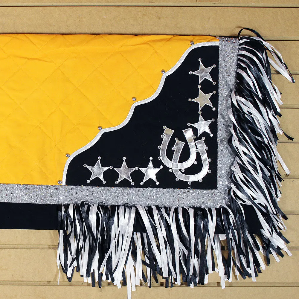 Sb109-F Hilason Western Show Barrel Racing Rodeo Saddle Blanket Pad - Yellow 1