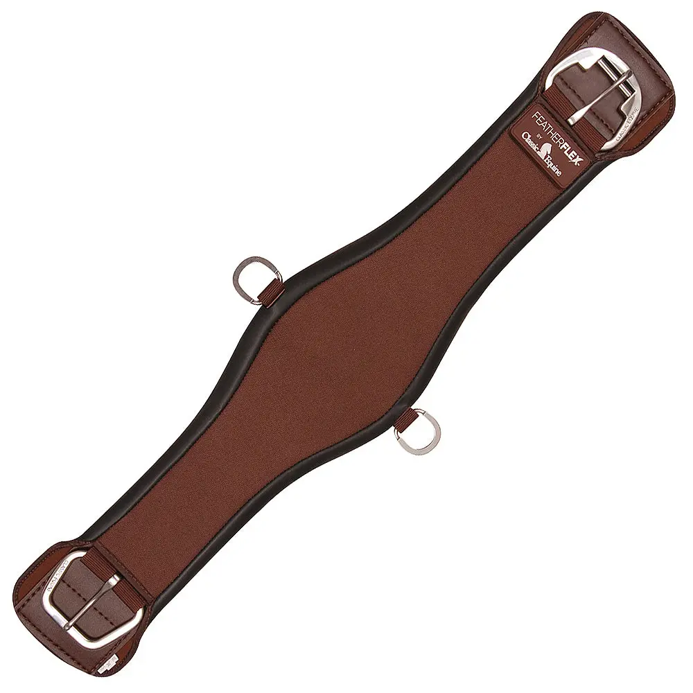 26 In Classic Equine Featherflex Cinch Roper Brown 1