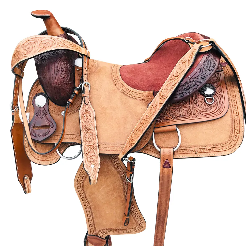 Western Horse Saddle Trail Pleasure Roper Ranch Leather Tack 1