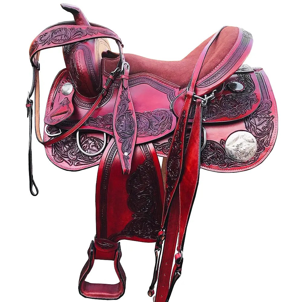 Western Horse Saddle Trail Pleasure Roper Ranch Leather 1