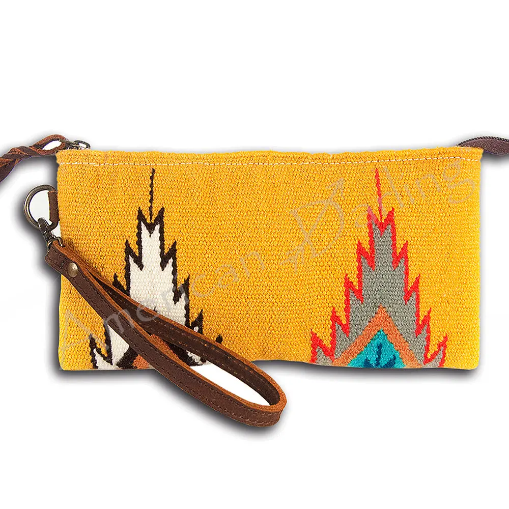 American Darling Wristlet Bag Handcrafted From Floral Embossed Damascus Genuine Leather With Ykk Zipper And Wrist Strap 23