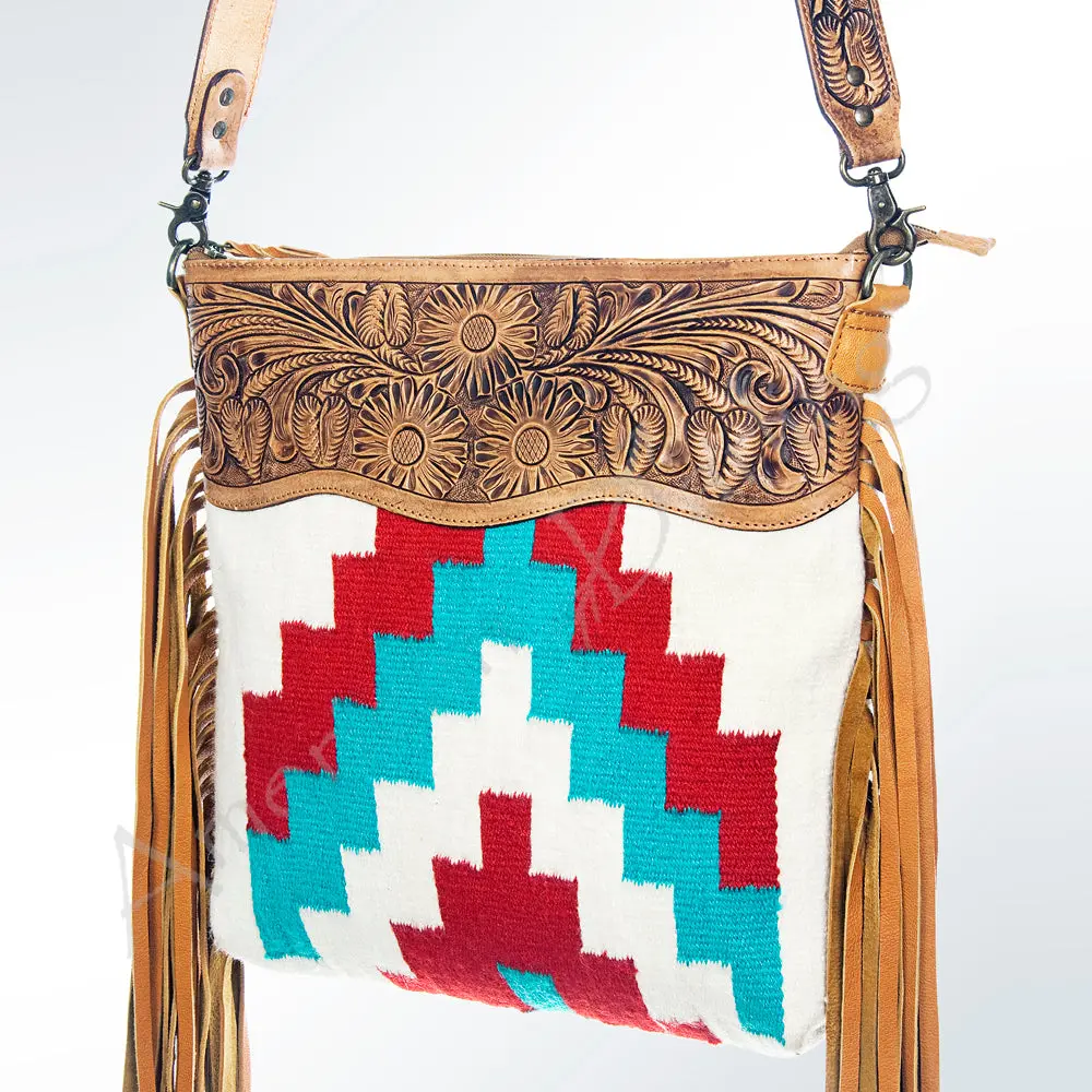 American Darling Cross Body Hand Tooled Saddle Blanket Genuine Leather Western Women Bag Handbag Purse | Crossbody For |Cute 1
