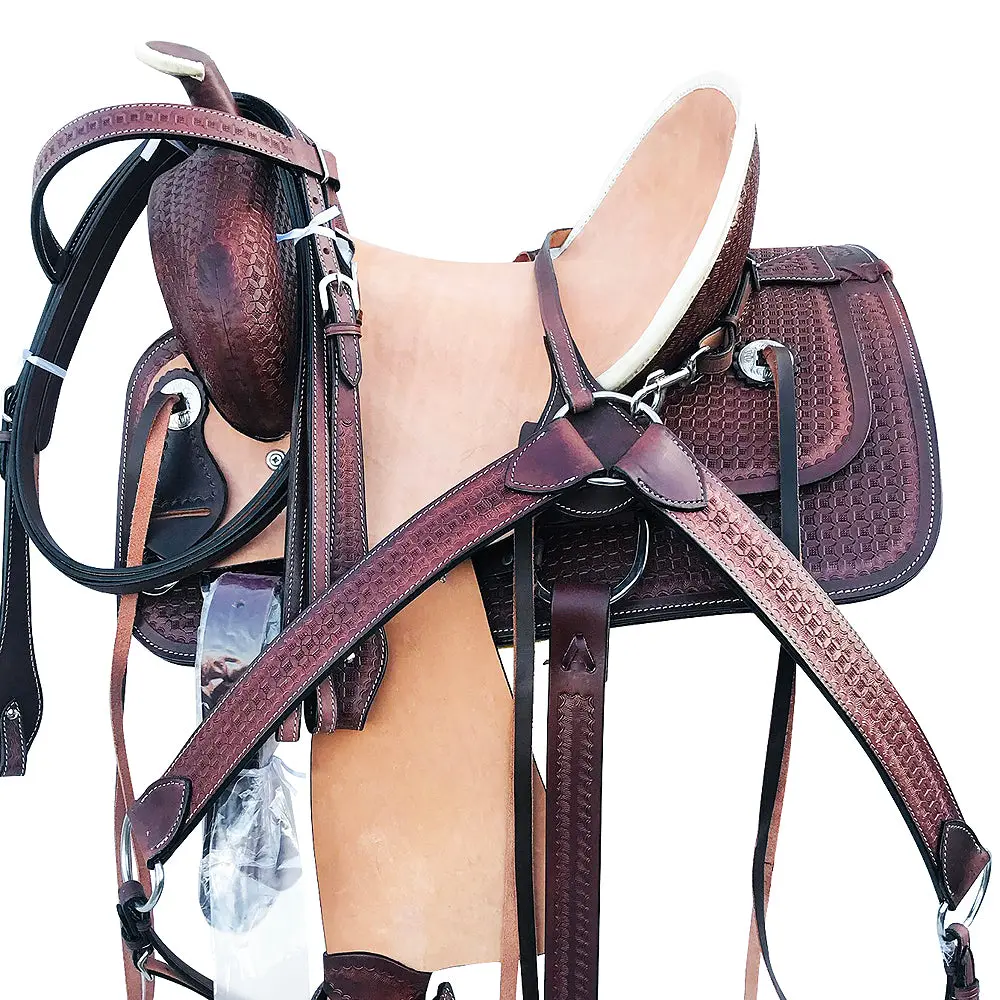 Western Horse Saddle Roping Trail Pleasure Child Youth Leather Tack 1