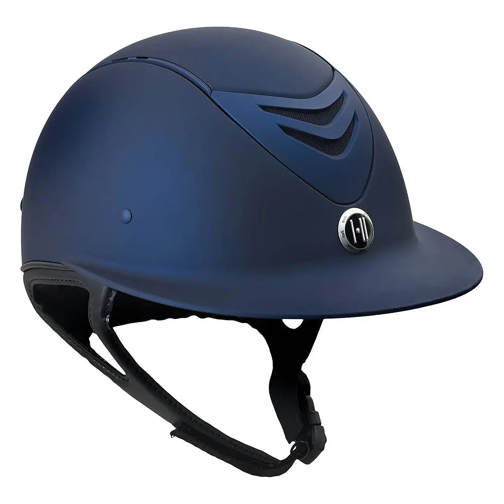 X Large One K Avance Wide Brim Horse Riding Helmet Navy Matte 1