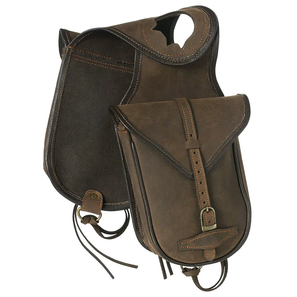 Tough 1 Soft Leather Horse Horn Bag Trail Riding Buckle Closures Brown 1