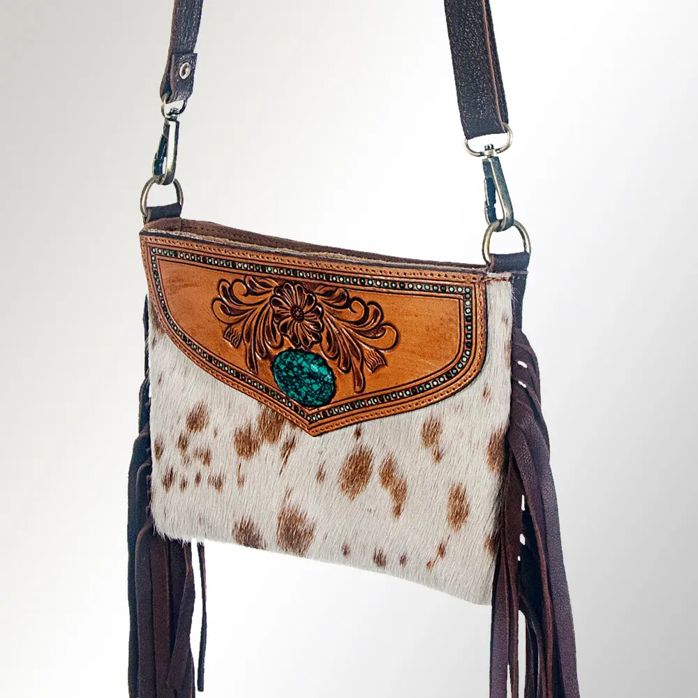American Darling Clutch Hand Tooled Hair On Genuine Leather Western Women Bag Handbag Purse | Purses For Cute 1