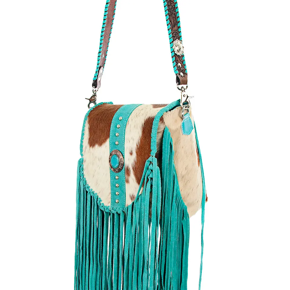 American Darling Crossbody Hair On Genuine Leather Women Bag Western Handbag 1