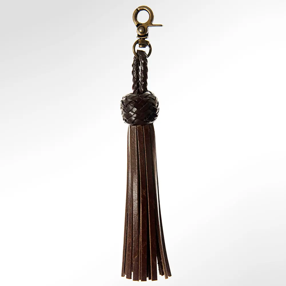 American Darling Tassel Fringes Genuine Leather For Bags Dark Brown 1