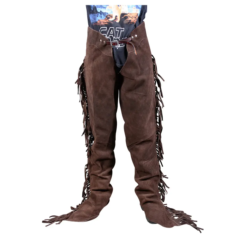 Brown Hilason Full Grain Leather Shotgun Work Chaps 1
