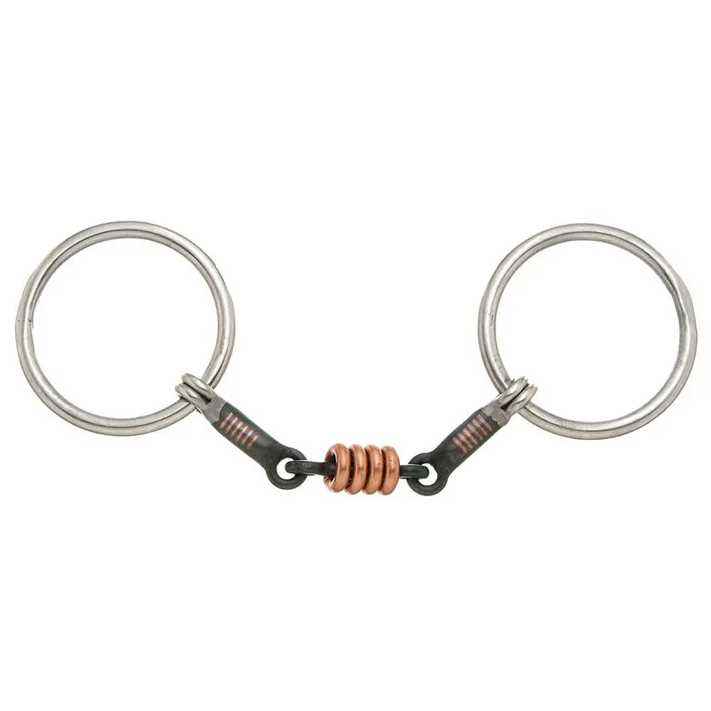 5 In Mouth Tough Kelly Silver Star 3 Piece Ring Snaffle Bit Horse 1