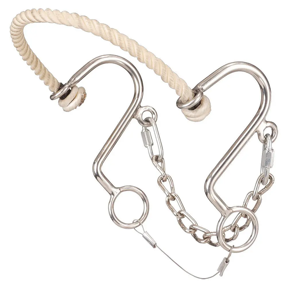 Tough 1 Horse Bit Kelly Silver Star S Hack With Rope Nose 1