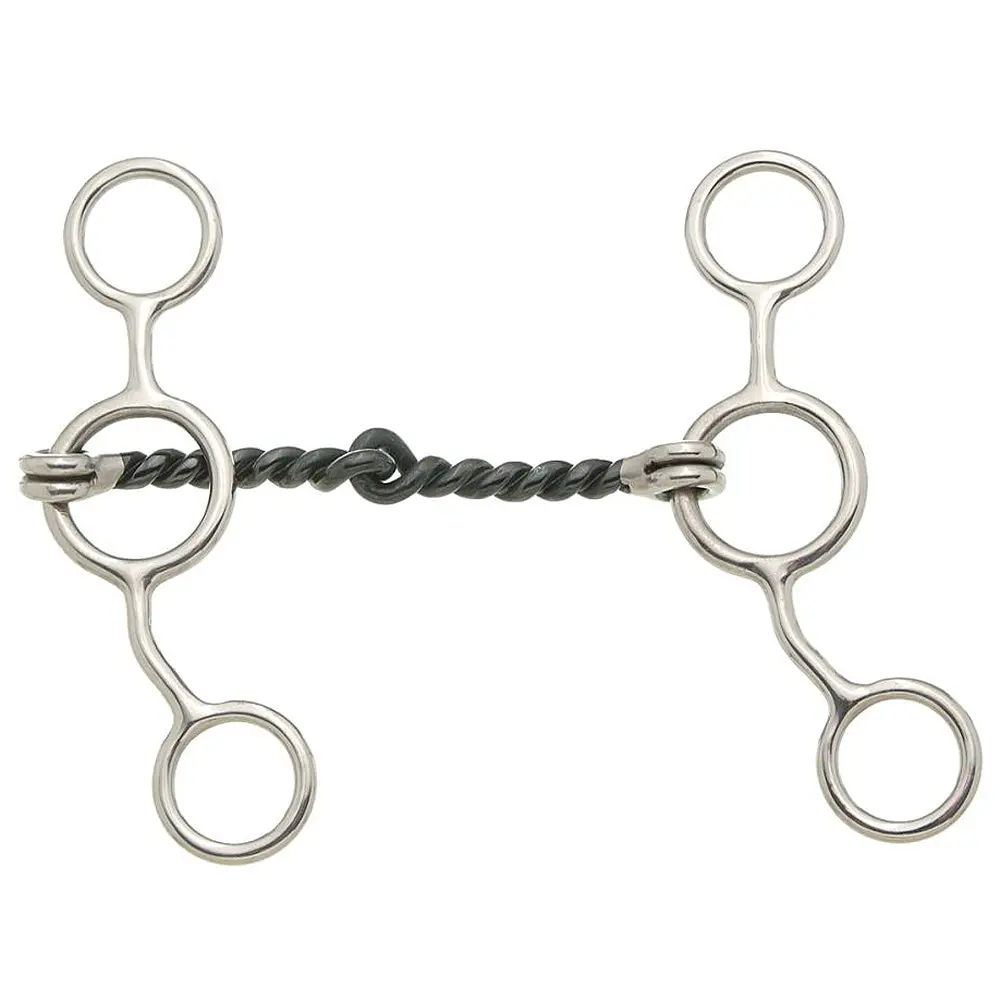 Tough 1 Horse Bit Kelly Silver Star Sweet Iron Jr. Cow Twist 1