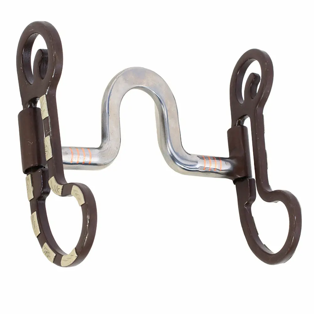 5 1/8 In Hilason Horse Bit Santa Fe Argentine Sweet Iron Brown 1