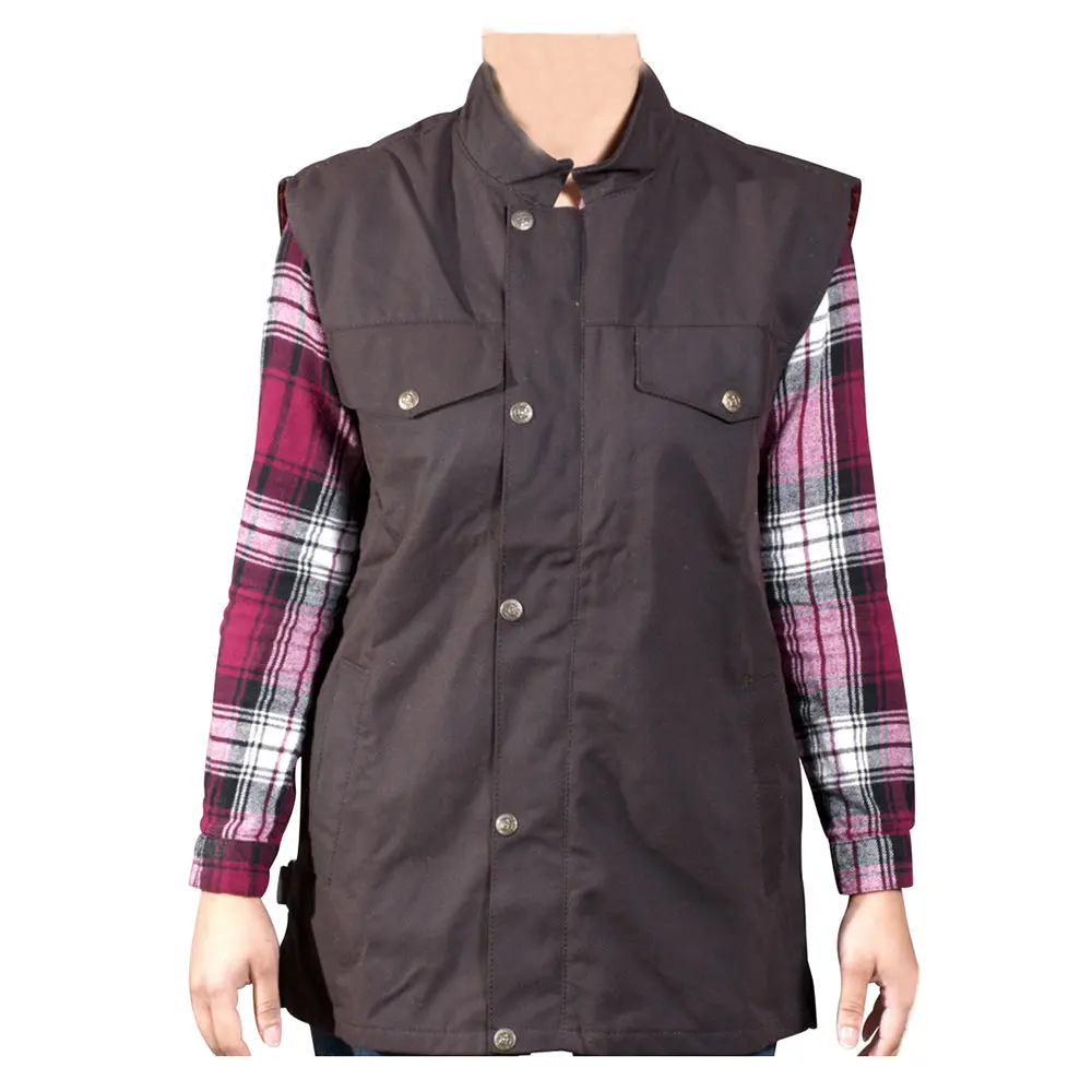 Mens Oil Cloth Waterproof Duster Vest Jacket Western Australian Drover 1