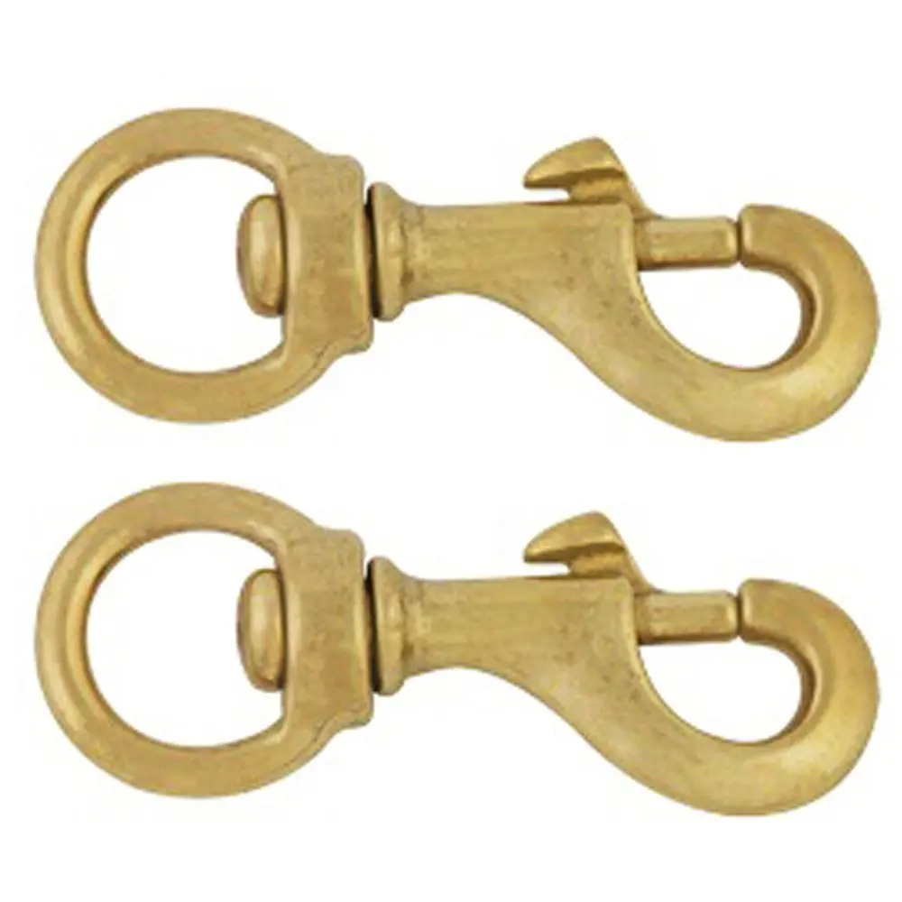 1 In X 3 1/2 Hilason Swivel Round Eye Bolt Snap Solid Brass 1