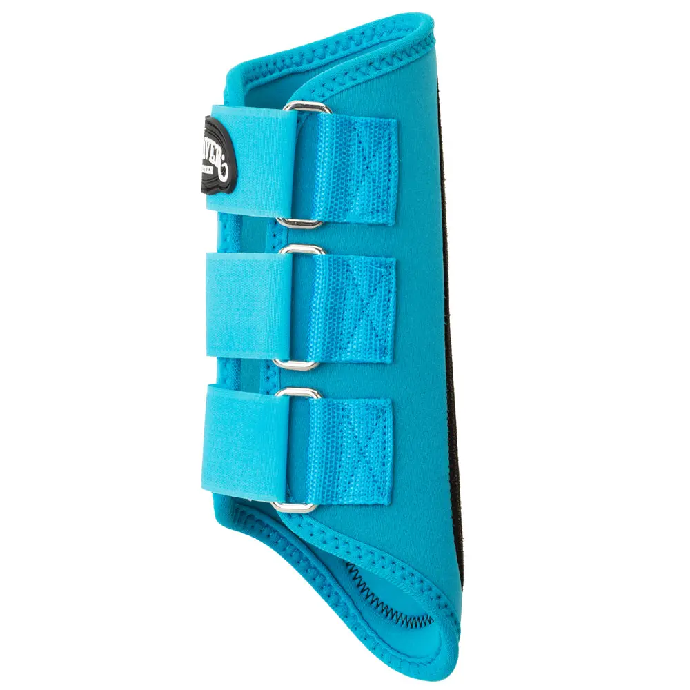 Weaver Horse Splint Boots Pair Neoprene Suede Padding Turquoise 1