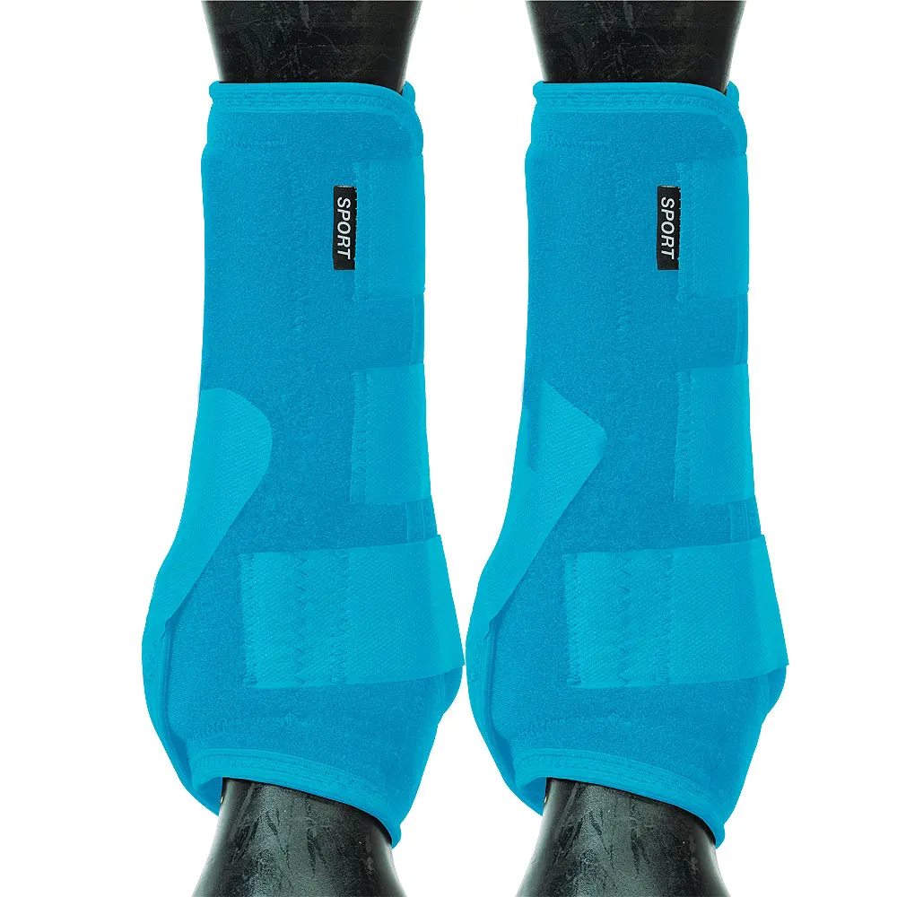 Medium Weaver Horse Hind Boots Synergy Sport Athletics Turquoise 1