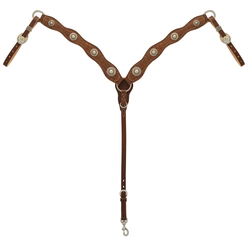 Weaver Horse Leather Breast Collar Western Edge Brown 1
