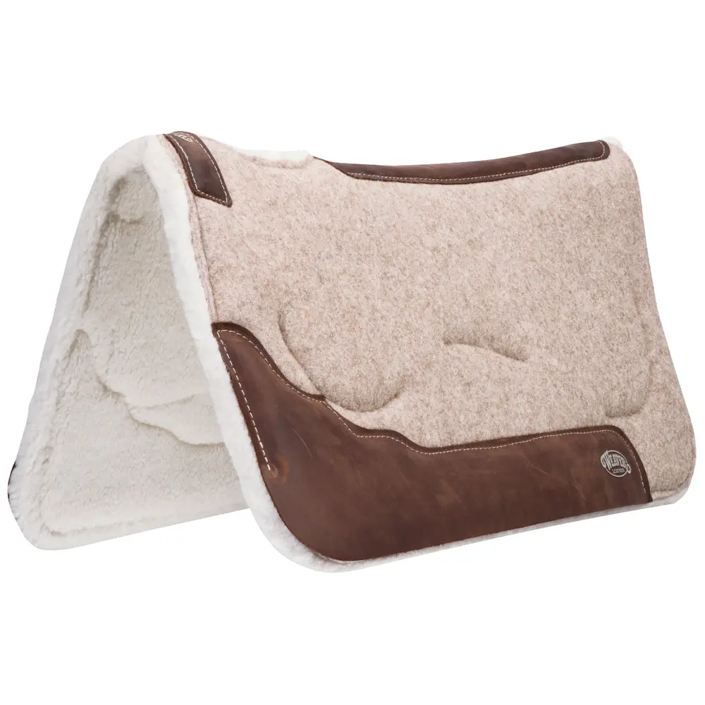 32 In X Weaver Horse Saddle Pad Gel Contoured Wool Blend Felt 1