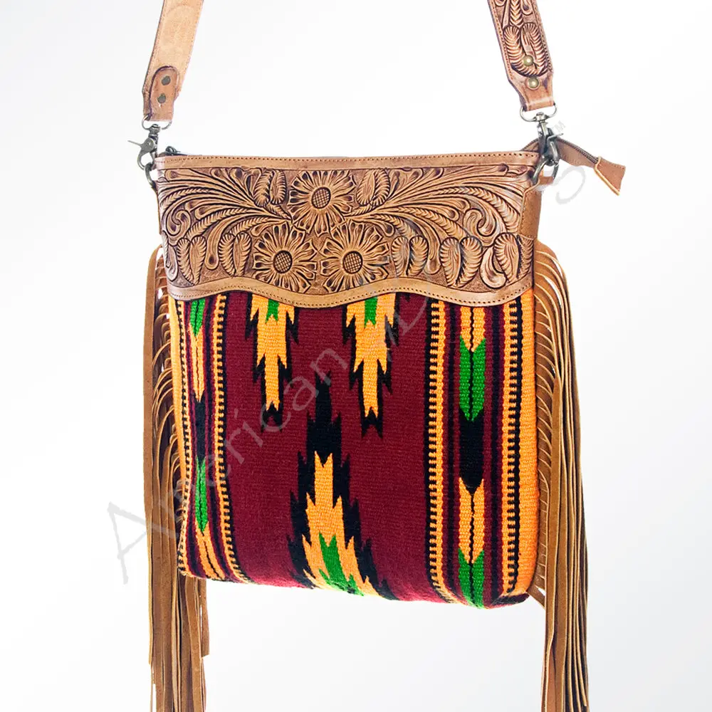 American Darling Cross Body Hand Tooled Saddle Blanket Genuine Leather Western Women Bag Handbag Purse | Crossbody For |Cute 1