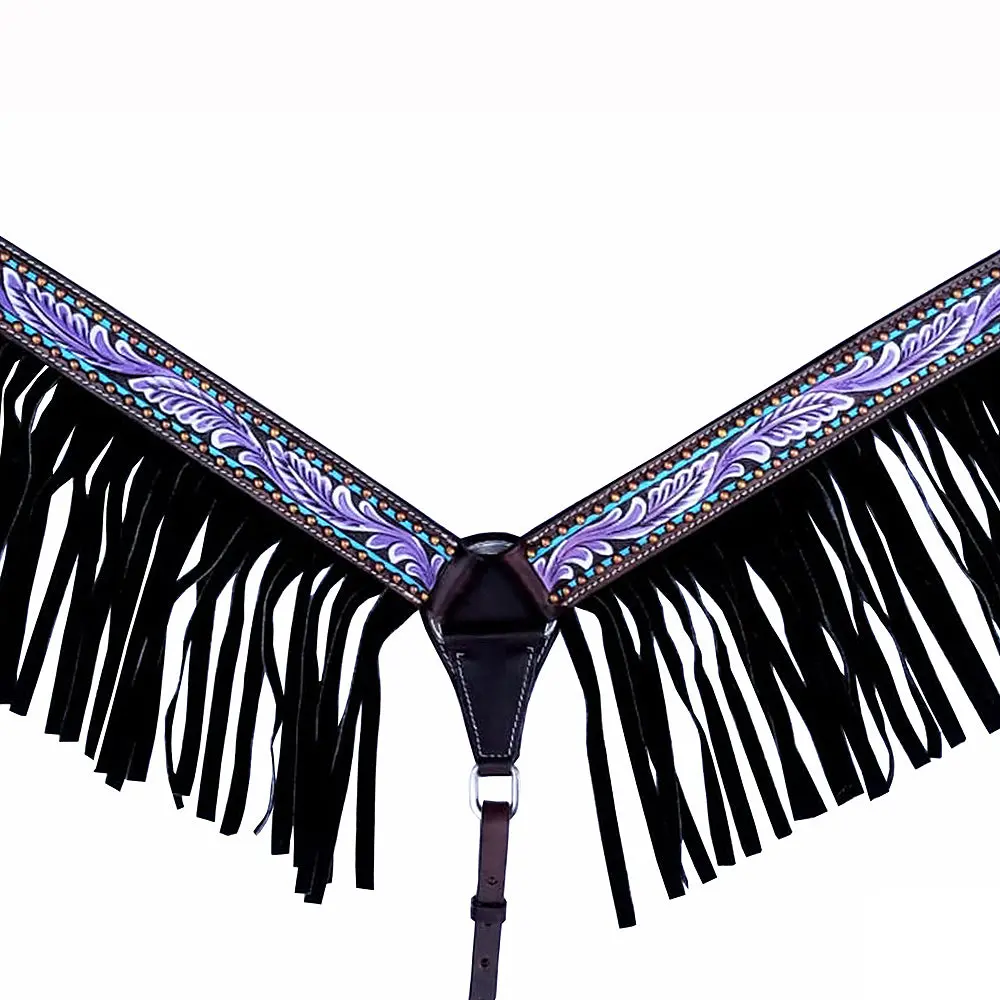Hilason Western Horse Breast Collar American Leather Sunflower | For Horses 1