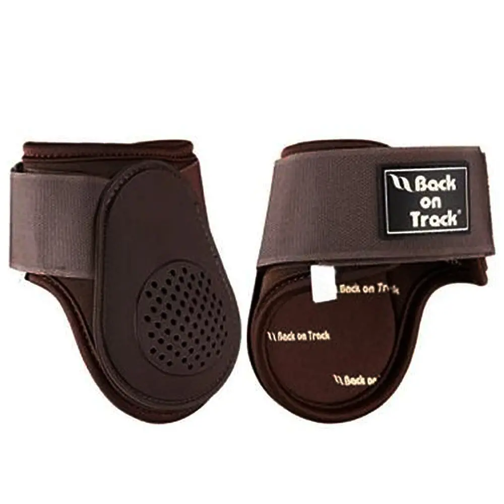 Full Size Back On Track Horse Hind Leg Ankle Boots Royal Brown 1