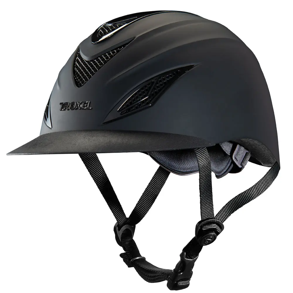 Troxel Horse Riding Helmet English Avalon Steel Vent Covers Black 1