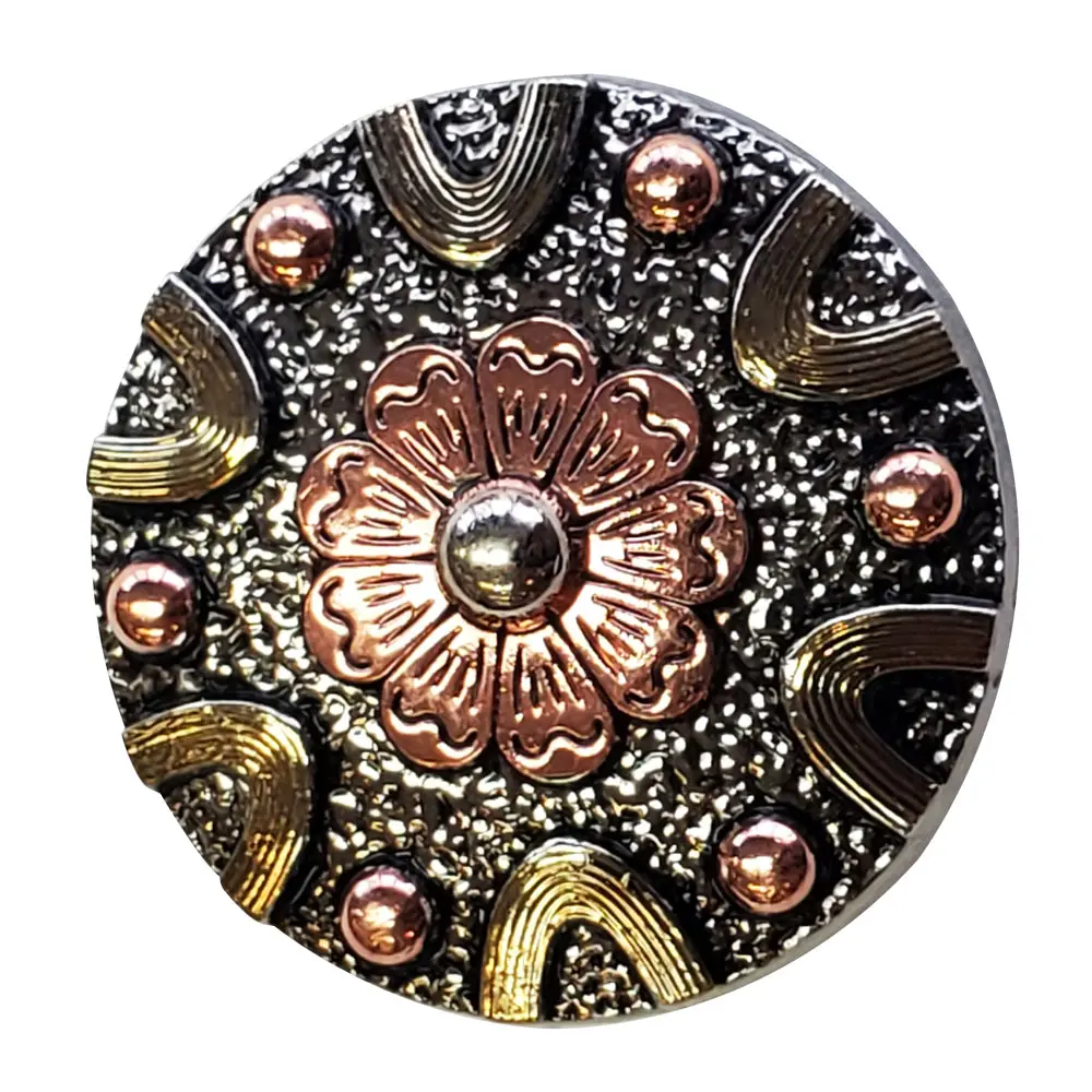 Hilason Western Screw Back 3 Tone Finishing Concho Horse Saddle & Tack 1