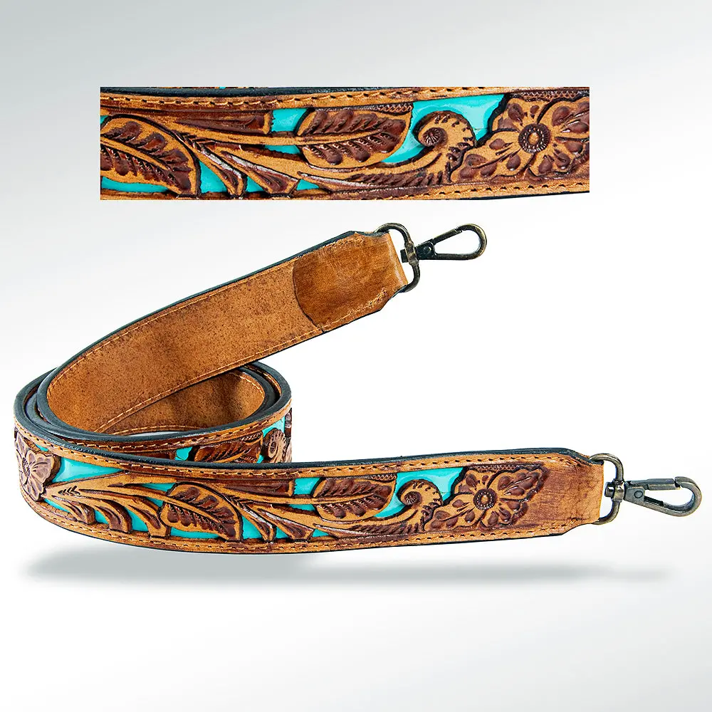 American Darling Hand Tooled Genuine Leather Crossbody Handle Strap For Bags Phone Keychain Wallet Purse Clutch Cellphone 1