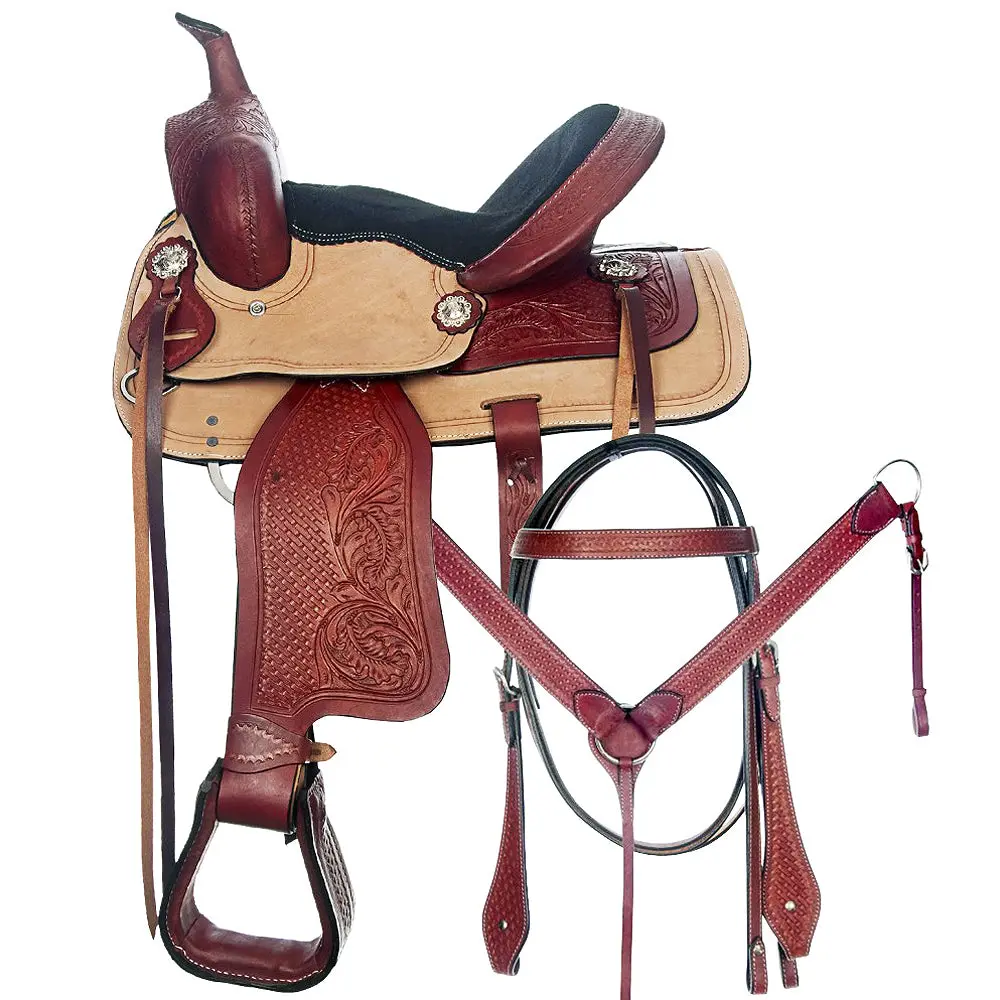 12 In Western Horse Saddle Barrel Racing Trail Child Youth Leather Tack 1