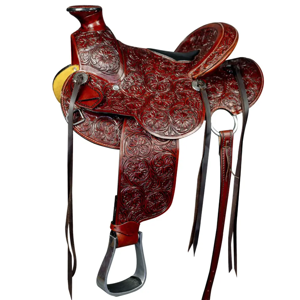 12 In Western Leather Youth Child Horse Saddle Trail Ranch Roper 1