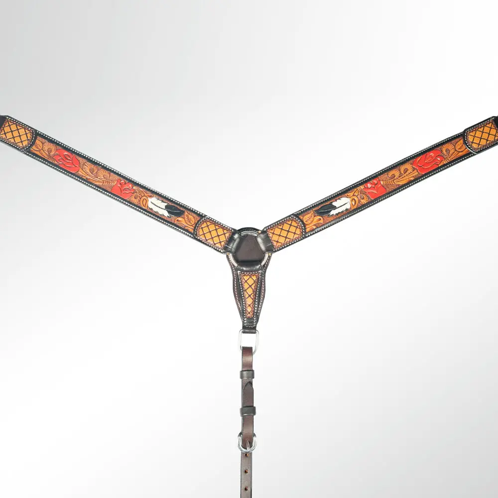 American Darling Western Horse Breast Collar Leather Dark Brown | Genuine 1