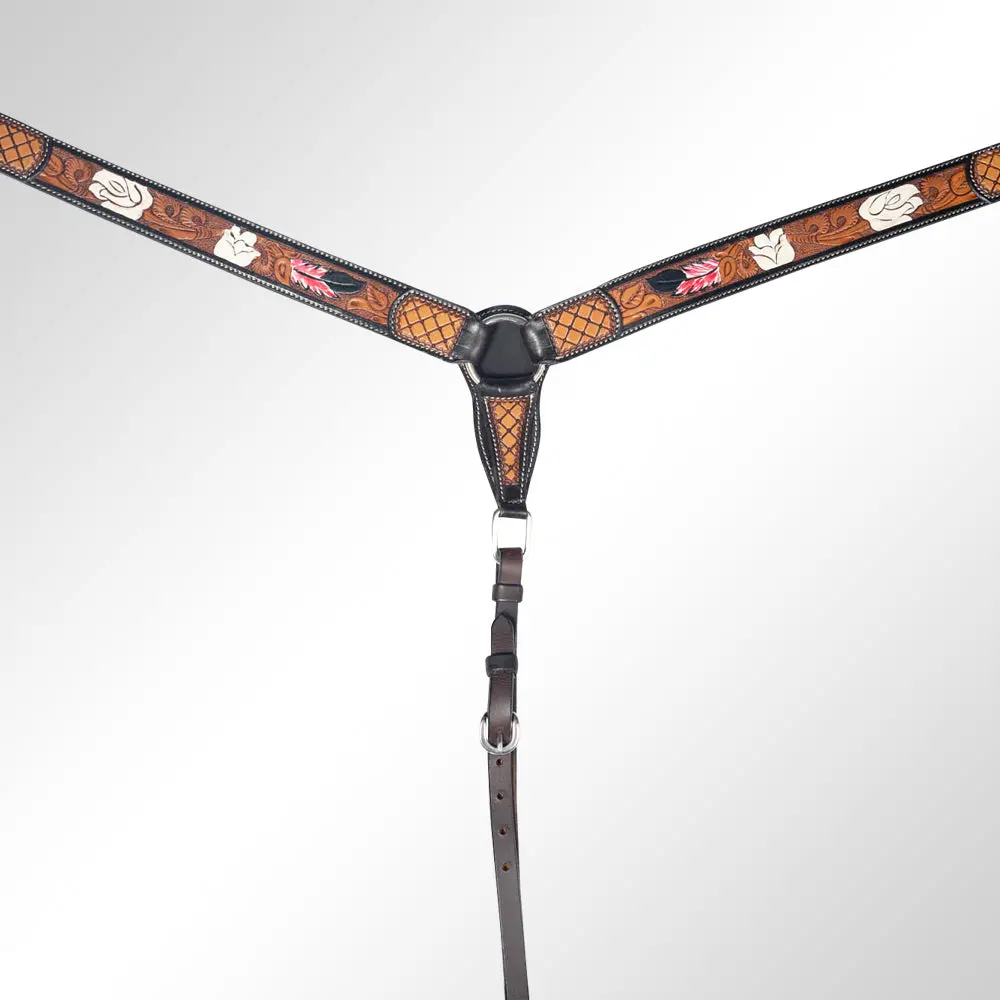 American Darling Western Horse Breast Collar Leather Dark Brown | Genuine 1