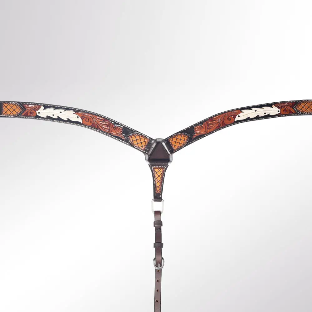 American Darling Western Horse Breast Collar Leather Dark Brown |Genuine Collar|Western 1