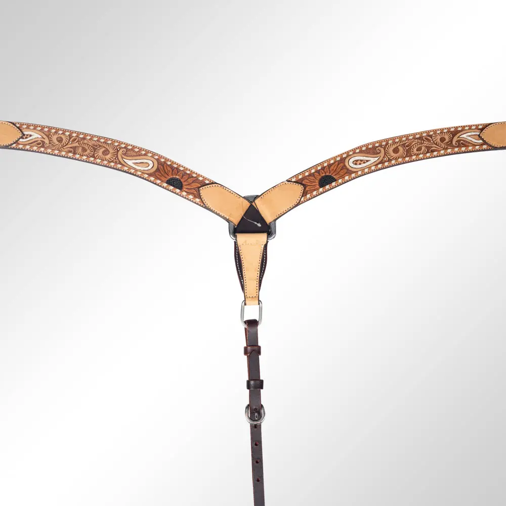 American Darling Western Horse Breast Collar Leather Dark Brown |Genuine Collar|Western 1