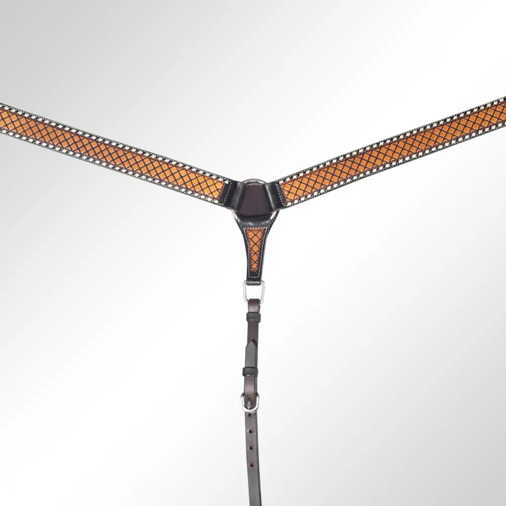 American Darling Western Horse Breast Collar Leather Dark Brown |Genuine Collar|Western 1