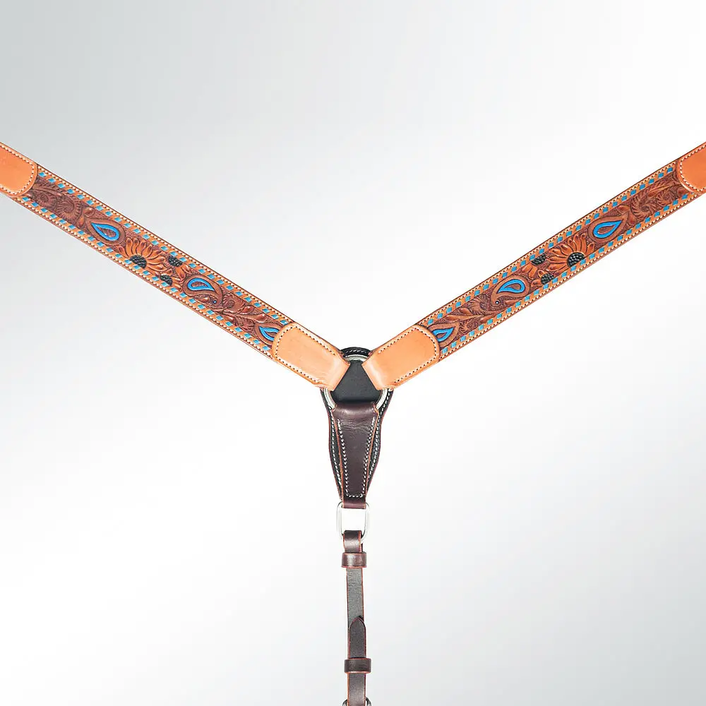 American Darling Western Horse Breast Collar Leather Dark Brown |Genuine Collar|Western 1