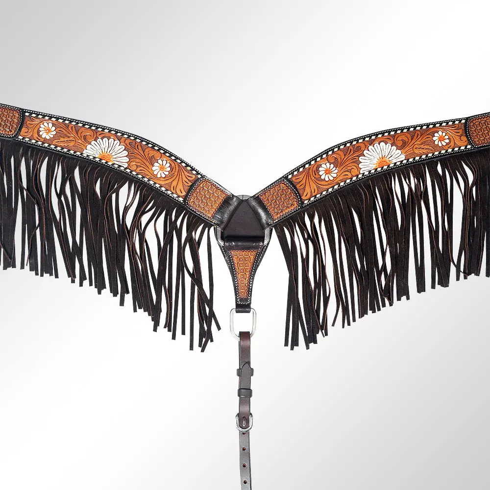 American Darling Western Horse Breast Collar Leather Dark Brown |Genuine Collar|Western 1