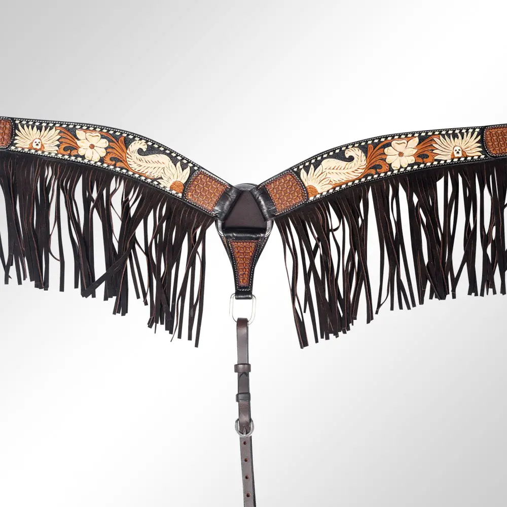 American Darling Western Horse Breast Collar Leather Dark Brown |Genuine Collar|Western 1