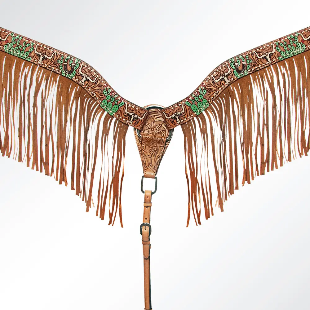 American Darling Western Horse Headstall Breast Collar Set Leather 1