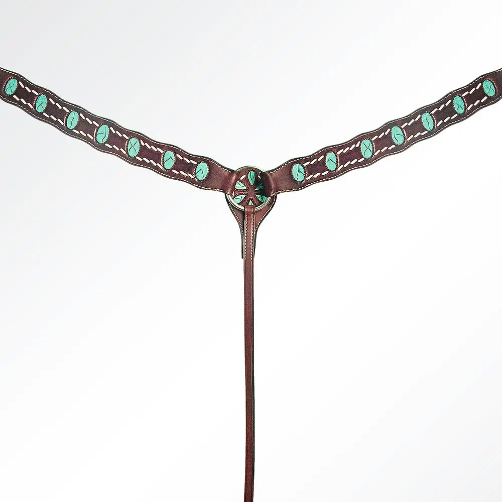 American Darling Western Horse Headstall Breast Collar Set Leather 2