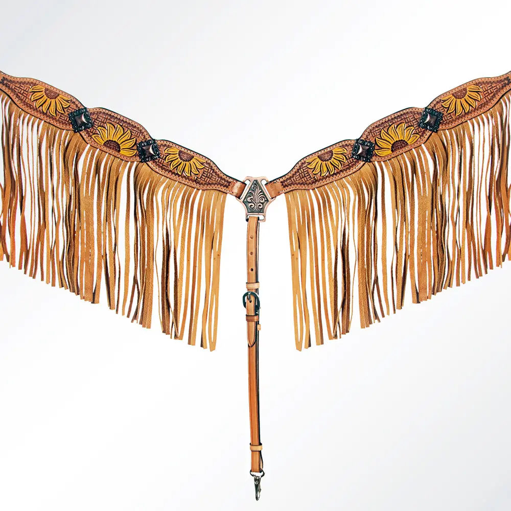 American Darling Western Horse Headstall Breast Collar Set Leather 1