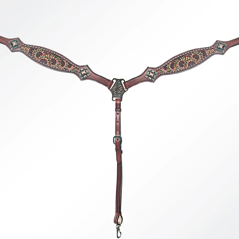 American Darling Western Horse Headstall Breast Collar Set Leather 2