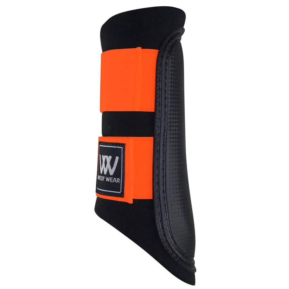 Woof Wear Horse Sport Brushing Boot Full Coverage Strike Pad Orange 1