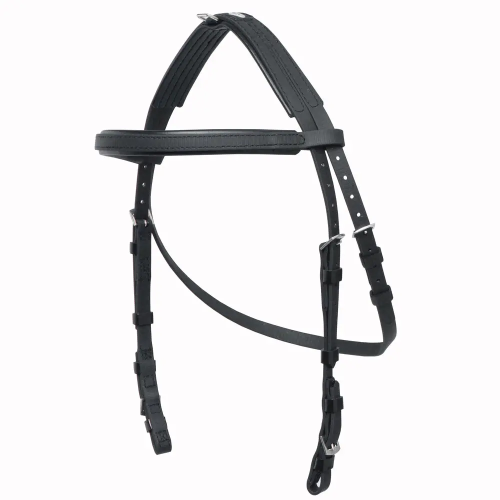 Cob Zilco Hackmore Horse Bridle Synthetic Leather Black 1
